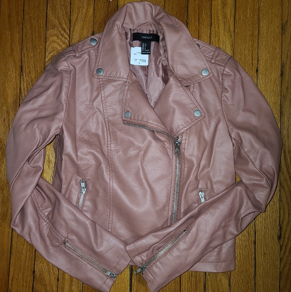 Mauve leather jacket